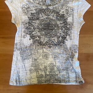 Women's Gray Patterned Top